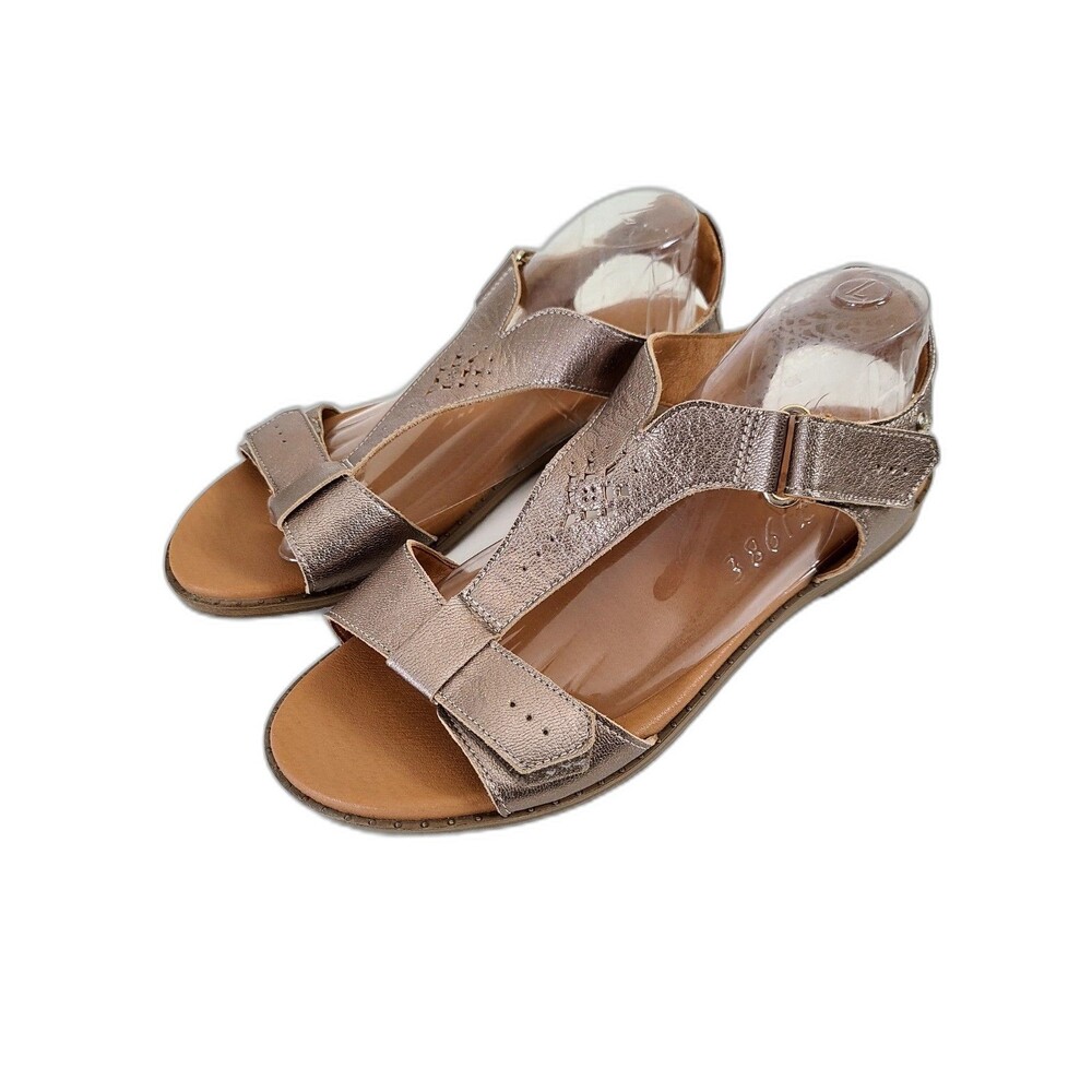 Pikolinos Formentera StoneMetallic Flat Slingback Sandals 41 Size 10 10.5